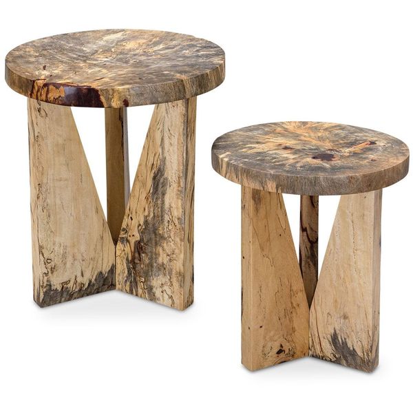 Tavoli incastrabili Nadette Set da 2, Naturale