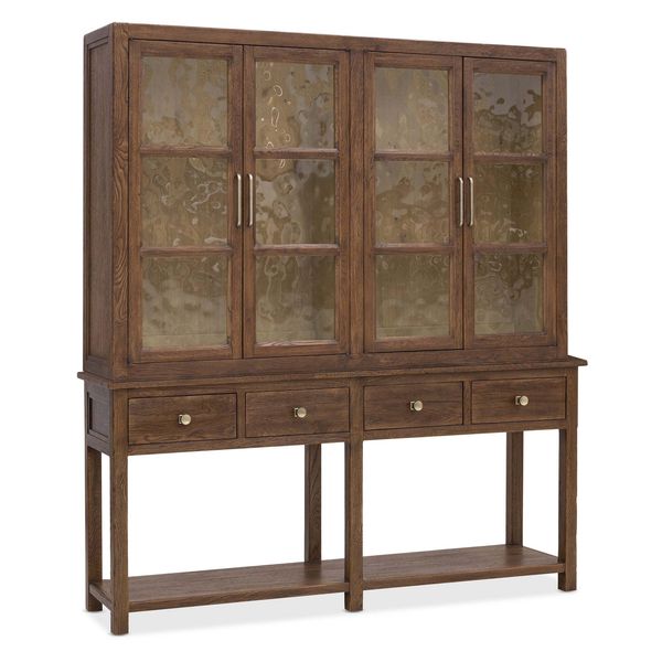 Credenza vetrina legno fluttuante finitura Sella Usata