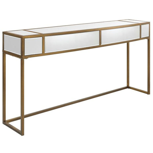 Tavolo consolle Reflect finitura oro invecchiato