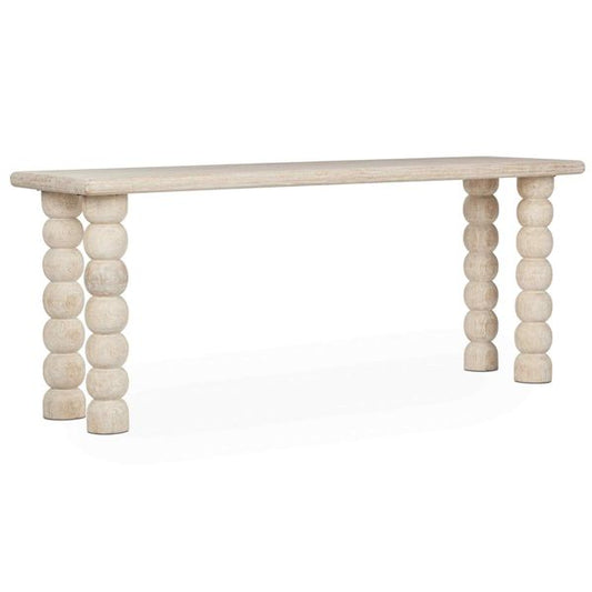 Tavolo consolle Adir, Colore Crema
