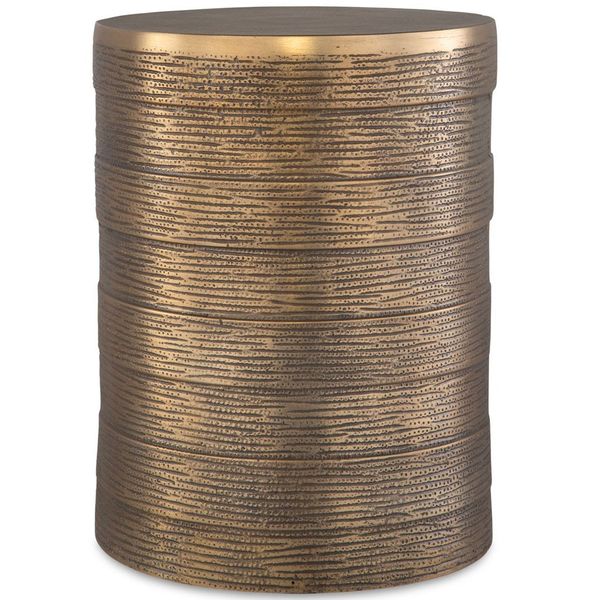 Tavolo decorativo Odin in ottone antico
