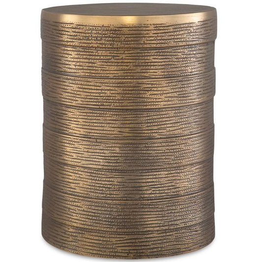 Tavolo decorativo Odin in ottone antico